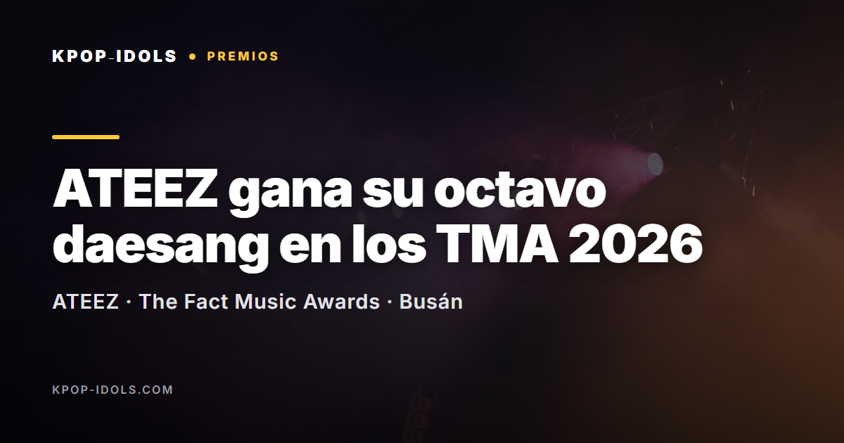 ATEEZ gana el Icon of the Year en los The Fact Music Awards 2026 de Busan