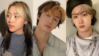 kpop idols with black blonde two toned hair cover image