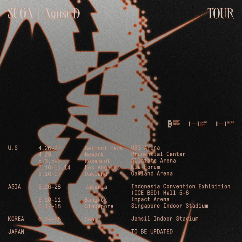"Suga (Agust D) Tour": Ticket Details