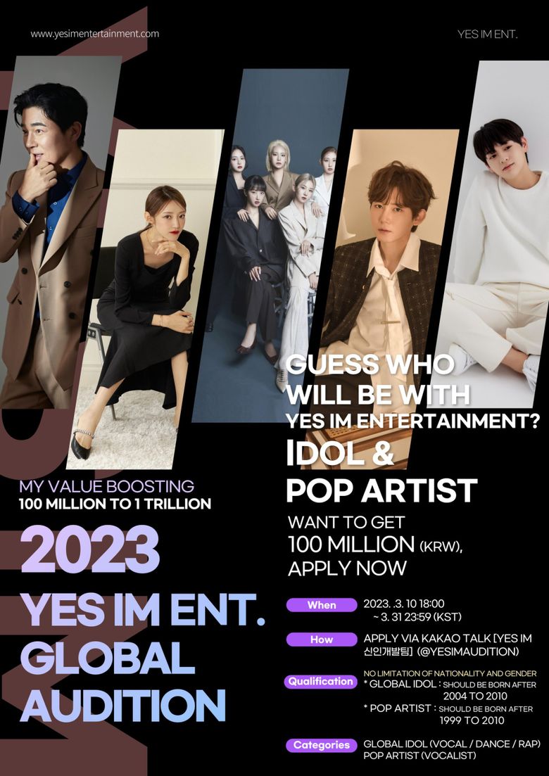 YES IM Entertainment Holds Global Audition To Find Their Next K-Pop Idol & Pop Artist: Here's How To Apply
