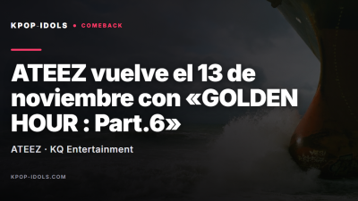 ATEEZ anuncia su comeback con GOLDEN HOUR : Part.6 el 13 de noviembre de 2026