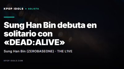 Escenario con luces y humo para el debut en solitario de Sung Han Bin de ZEROBASEONE con DEAD:ALIVE